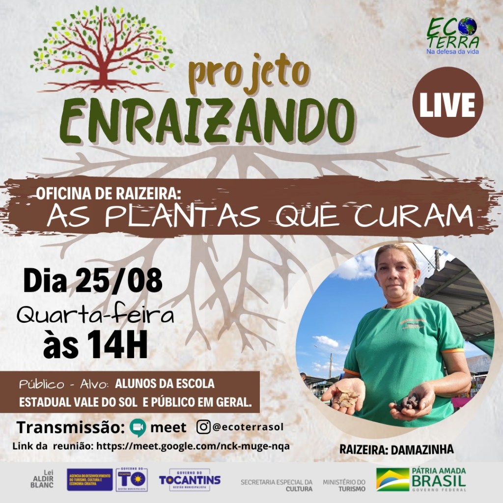 Ecoterra promove o Projeto Enraizando com lives e filmes de povos&nbsp;tradicionais